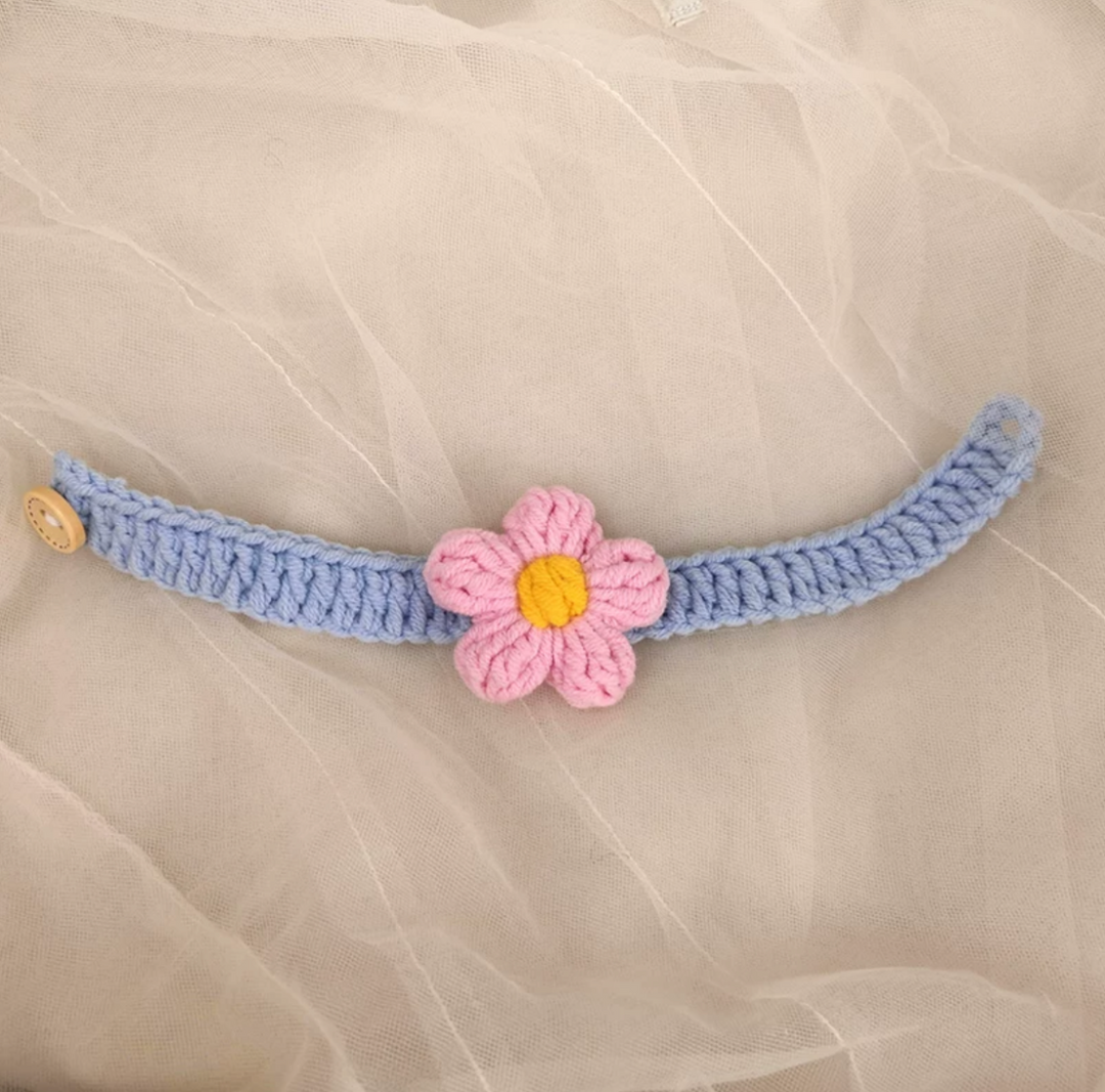 Handmade Diamond Flower Collar