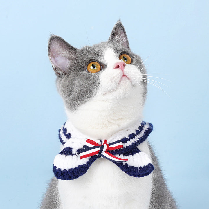 Navy Cat Collar