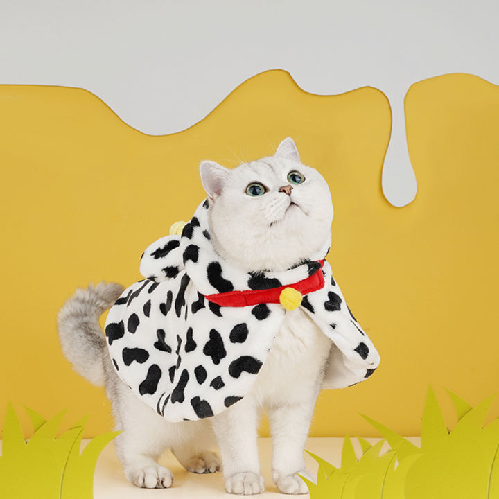 Cat and Dog Cow Cloak Costume with Hat